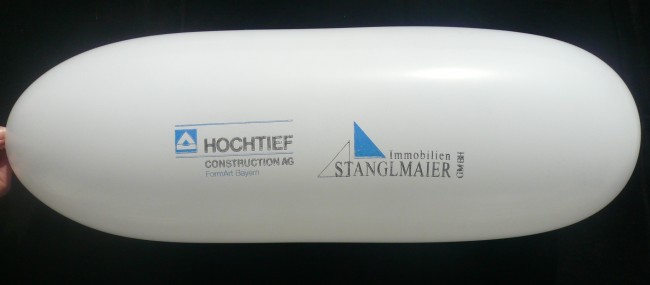 Offsetdruck Flexodruck von Werbeballon R100L-11 : Zur Vergrößerung bitte anklicken: 