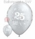 R085Q-0062-R nominal size Ø28cm roundballoon Colours silver, " 25 " A-round