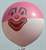 MR225-CL-12-109/101 Clown with red cap pinted on one site, Balloons white