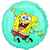 (#) Sponge Bob pur 18", M 18inch Metallic Folienballon Ø45cm