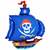 Piratenschiff blau Figuren-Folienballon, Form E  ArtKat  F311