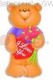 FOBF071-660976E Folienfigurballon Jumbo Shape Love Bear with roses, price per ea