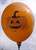 MR225-108-41H-HW01 Halloweenballon Ø80cm in Orange mit Kürbisgesicht