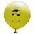 lachendes Gesicht Typ Y09 Ø 80cm (32inch), Balloon yellow with black lachendes Gesicht Typ Y09 2-sided 1coloublack printed, balloon spout at the bottom