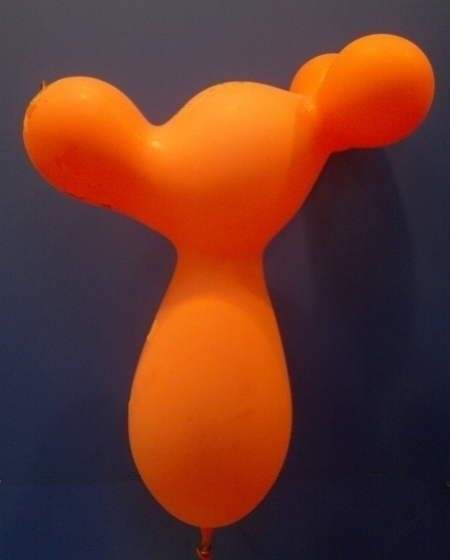 F04aU Mausfigur ~70cm, ORANGE, Latexfigur Mauskörp