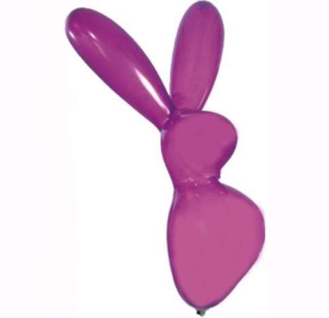 F01U Langohrhase 100cm, MAGENTA, Latexfigur Hase T