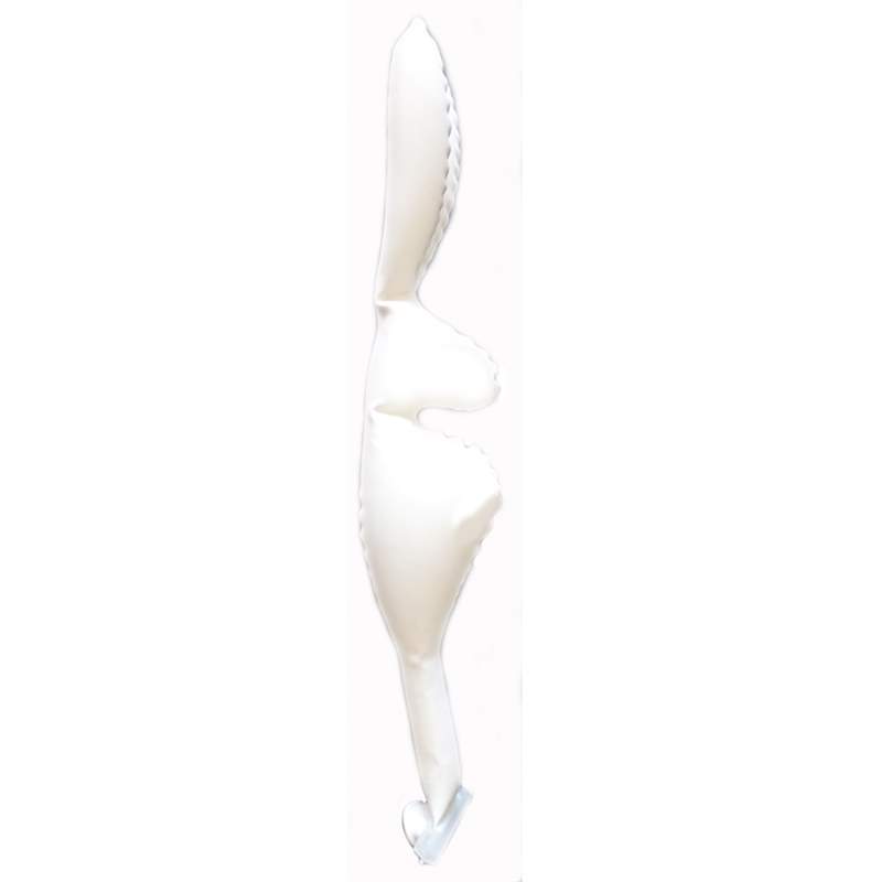 F01U Langohrhase 65cm, WEISS, Latexfigur Hase Typ