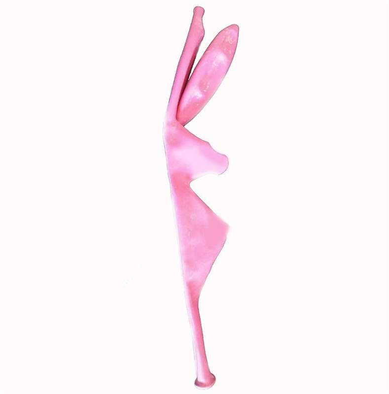 F01U Langohrhase 65cm, PINK, Latexfigur Hase Typ S