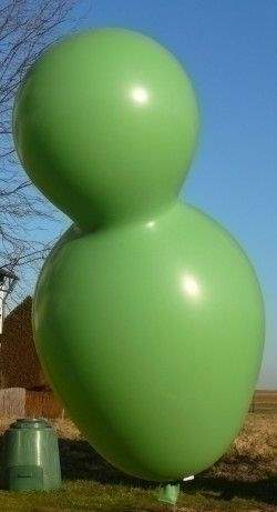 F12U Puppe ~55cm, VIOLETT , Latex Figurenballon Pu