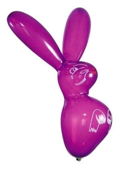 F01-065-S rabbit printed Ballon colour magenta