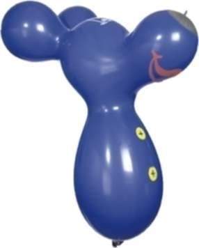 F04a Mauskörper ~70cm groß, Latexfigur, Ballonfarbe nach Auswahl, mit Standardaufdruck ohne Zubehör.