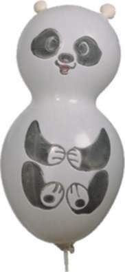 F05pN03 Pandabär ~70cm groß, Latexfigur Standard Motiv-N03 Sonderdruck, Ballonfarbe nach Auswahl, mi