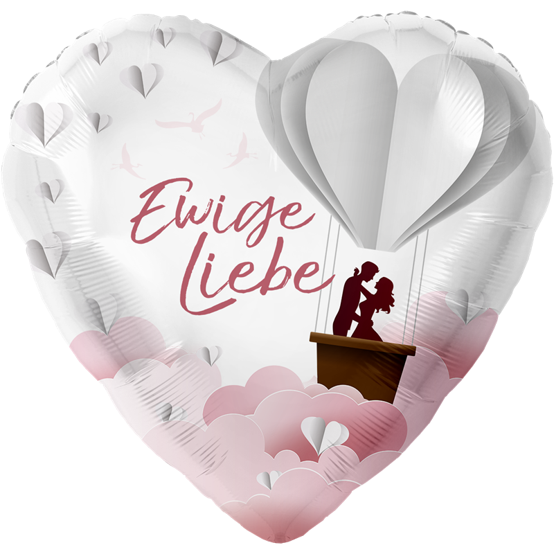 1 Folienballon - Ø 45cm/18inch  - Ewige Liebe , Dr