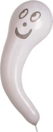 F19U Goast no printed, shape balloon 60cm Balloon colour assorted,  no print