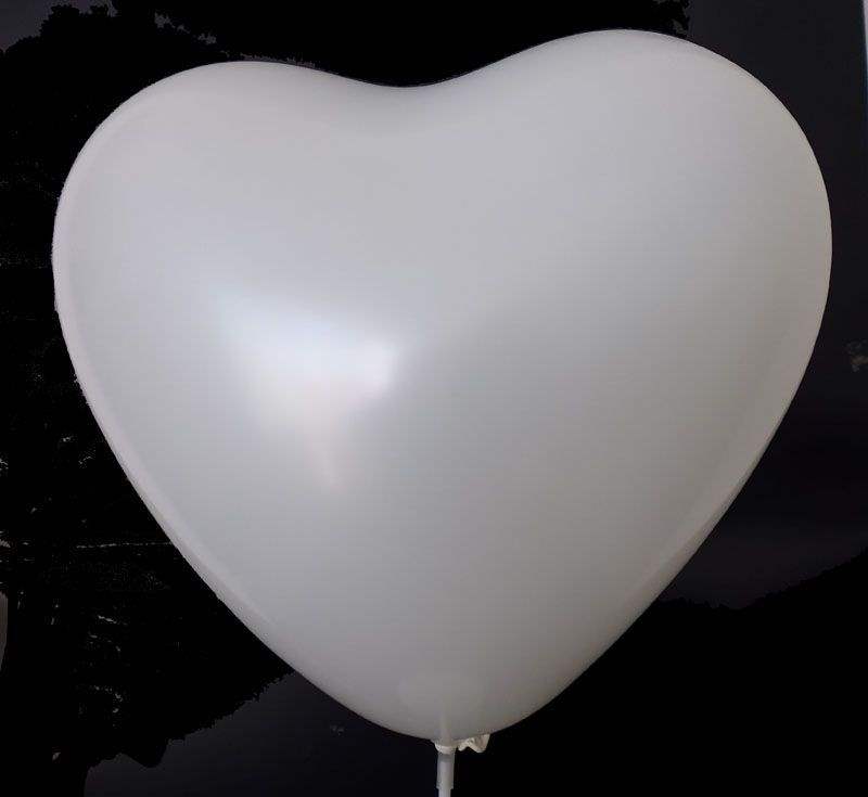 H032T-2312-00-U heart, width 32cm standard design color white