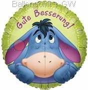 FOBM045-5537E Folienballon Rund 45cm  (18") Motiv: Eeyore Gute Besserung