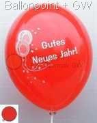 Neujahrs-Ballon Ballonfarbe bunt-sortiert Ø28cm