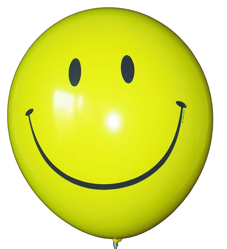 R135Q-40087 Smile in yellow nominal size 40cm roundballoon