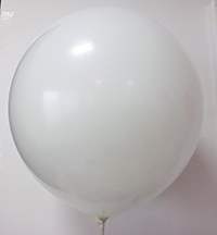 RR240QR Ø~90cm (36") WEISS Größe Typ XS Kugelrund - unbedruckt.  Qualatex Dekorations-Riesenballon