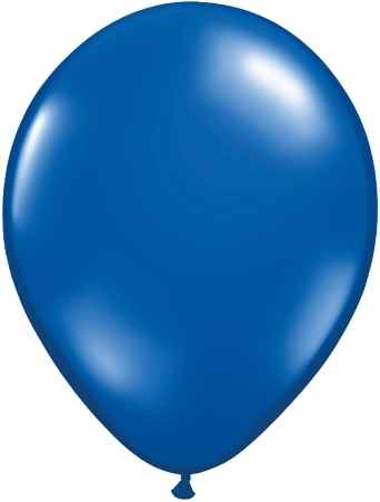 Ø 40cm  SAPHIRBLAU Nenngröße 40cm / 16inch transparent Qualatex Rund-Luftballon R135Q