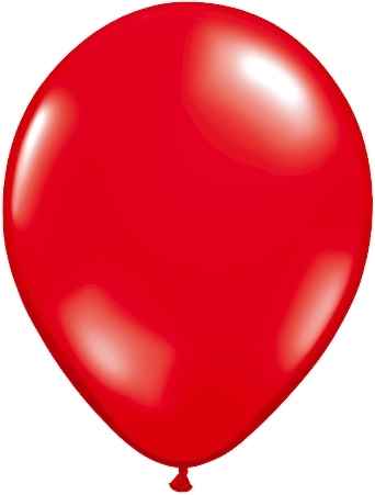 Ø 40cm  RUBINROT Nenngröße 40cm / 16inch transparent Qualatex Rund-Luftballon R135Q