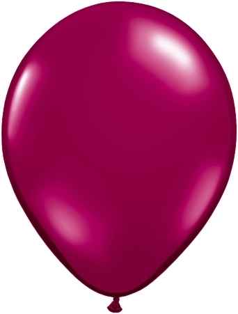 Ø 40cm  BURGUND Nenngröße 40cm / 16inch transparent Qualatex Rund-Luftballon R135Q