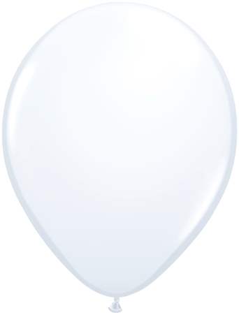 Ø 40cm  WEISS Nenngröße 40cm / 16inch Qualatex Rund-Luftballon R135Q