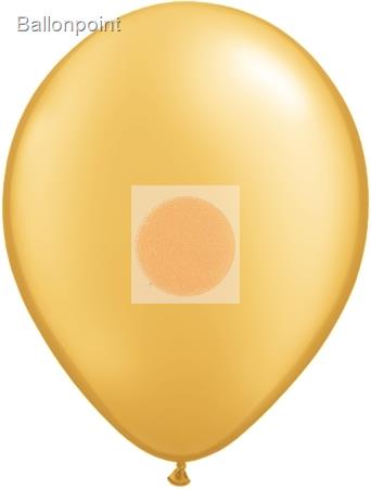 R085B-4060-00-U Ø28cm Metallic Rundballon, Ballonfarbe Gold Standardqualität, unbedruckt