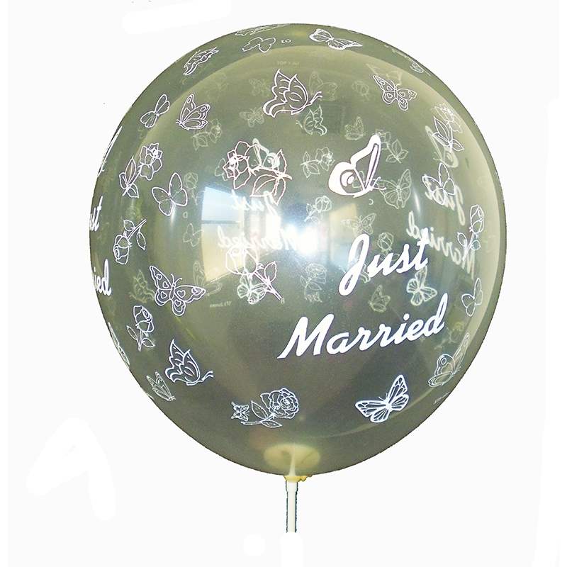 BMR100-51 wedding motiv balloon, balloncolor Diamond , price per piece, 5 site printed