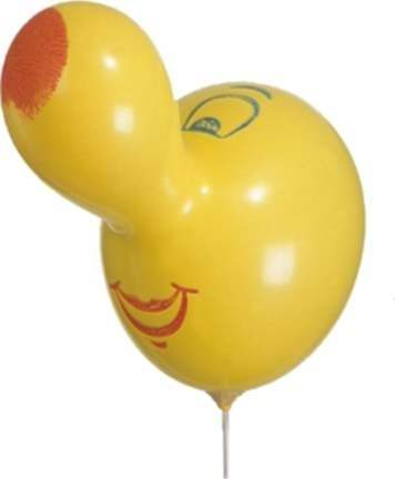 WF13-040-199-W nose smal 40cm standard, Balloon colour assorted with promotion print