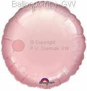 FOBR045-003BA Round-Foilballoon 18" 45cm, Solid colours pink light rose, uninflated, price per ea