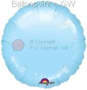 FOBR045-005BA Uni-Folienballon Ballonfarbe Hellblau, Form Rund Ø 45cm (18") unaufgeblasen