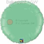 FOBR045-030BA Round-Foilballoon 18" 45cm, Solid colours Lime Green, uninflated, price per ea