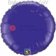 FOBR045-044BA Uni-Folienballon Ballonfarbe Violett, Form Rund Ø 45cm (18