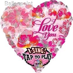 FOHM090-252322601 Herz-Folienballon, breite 71cm (28") -I love you -