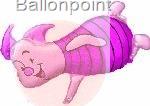 FOBF089-06344A Folienballon, Piglet Schweinchen 59x89cm (23x35in), SB-verpackt