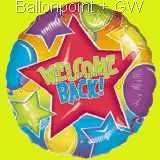 FOBM045-07076  Folienballon Round 45cm  (18") Motiv Star,  price per ea