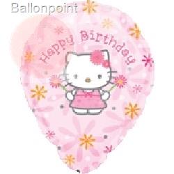 FOBM045-12532E Hello Kitti - Birthday Floral, Folienballon Ø45cm