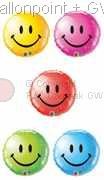 FOBM045-MQ  Smiley Face gelb Foil balloon Ballongröße Ø45cm (18")