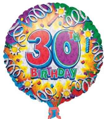 FOBM045-110912E Folienballon Happy Birthday 30