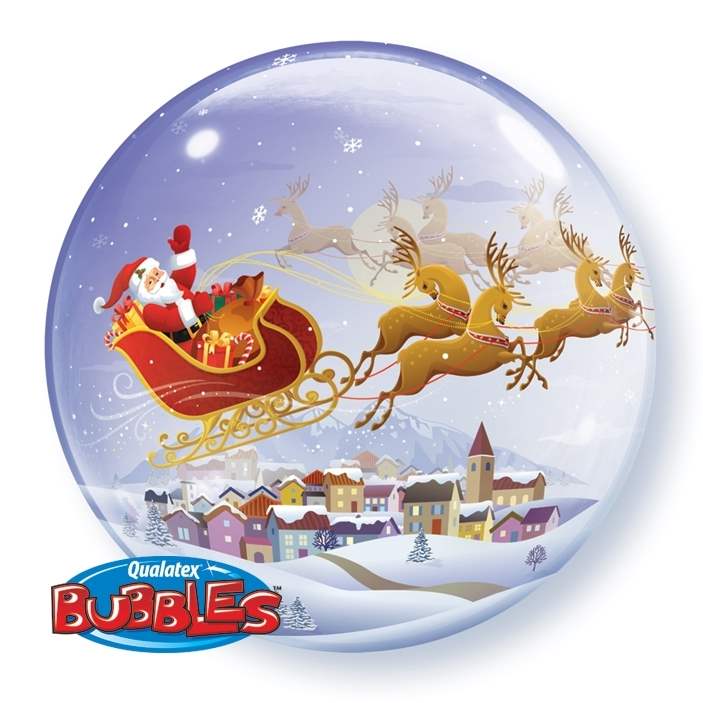 Bubbles Santa Strechy Plastic Balloon, price per ea