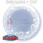 B061-505 Deco-Bubbles Stylish Floating Hearts, Strechy Plastic Balloon, price per ea