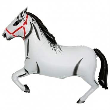 Pferd weiß, Figuren-Folienballon, Form E  ArtKat  F311