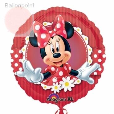 Minnie Gänseblümchen 18", M 18inch Rund Metallic Folienballon Ø45cm, in SB-Verpackung Art.Kat. F314