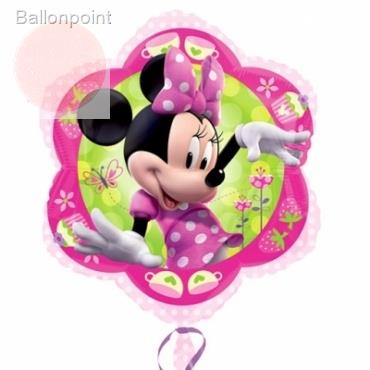 Minnie Blume 18", M 18inch Rund Metallic Folienballon Ø45cm, in SB-Verpackung Art.Kat. F314