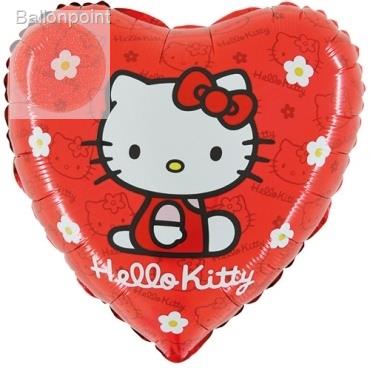 (#) Hello Kitty Gänsebl.ro18", M 18inch Rund Metallic Folienballon Ø45cm, in SB-Verpackung Art.Kat. F323