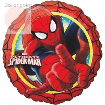 Spiderman rund 18", M 18inch Rund Metallic Folienballon Ø45cm, in SB-Verpackung Art.Kat. F314