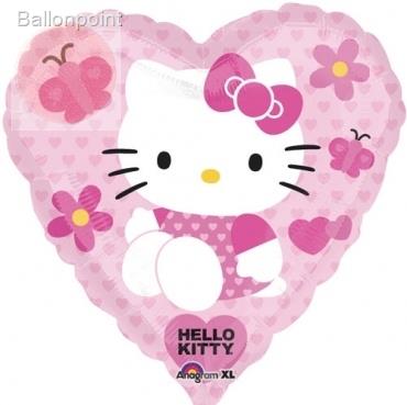 Hello Kitty Heart 18", M 18inch Metallic Folienballon Ø45cm