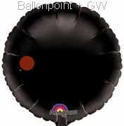 FOBR045-062E Uni-Folienballon Ballonfarbe schwarz,  Rund Ø 45cm (18