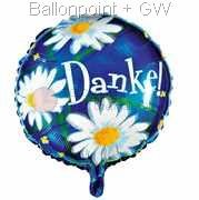 FOBM045-0303BA Foilballoon Rund 45cm  (18") - DANKE -  ungefüllt, price per ea